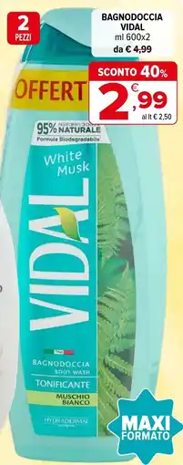 Iperal Bagnodoccia Vidal White Musk offerta