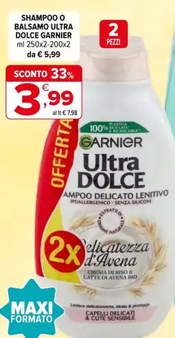 Iperal Shampoo o balsamo ultra dolce Garnier offerta