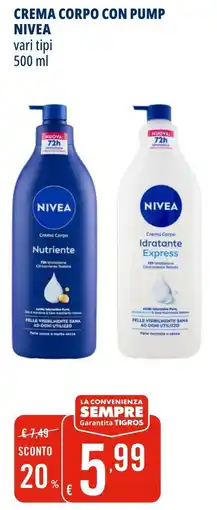 Tigros Crema corpo NIVEA offerta