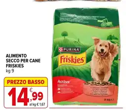 Iperal Alimento secco per cane Friskies Active offerta