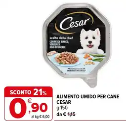 Iperal Alimento umido per cane Cesar offerta