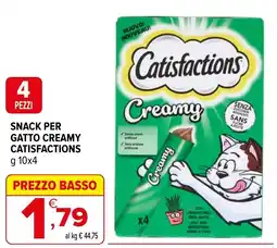 Iperal Snack per gatto creamy catisfactions offerta