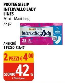Tigros Proteggislip intervallo lady lines offerta