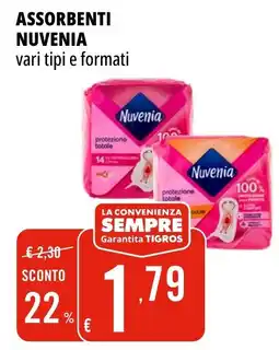 Tigros Assorbenti Nuvenia offerta