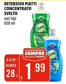 Tigros Detersivo piatti concentrato Svelto offerta