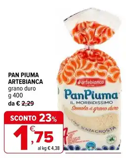 Iperal Pan Piuma Artebianca offerta