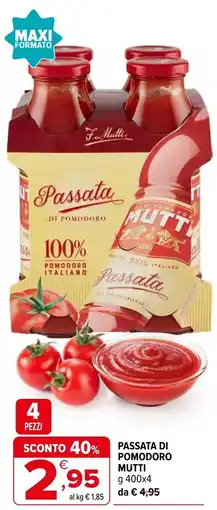Iperal Passata di pomodoro Mutti offerta