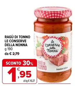 Iperal Ragù di tonno Le conserve della nonna offerta