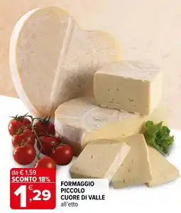 Iperal Formaggio Piccolo Cuore di Valle offerta