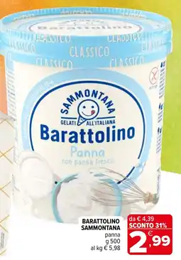 Iperal Barattolino Sammontana Panna offerta