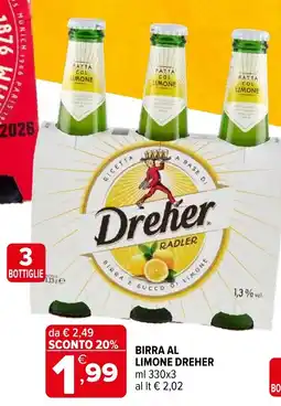 Iperal Birra al limone Dreher offerta