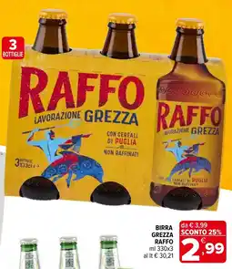 Iperal Raffo grezza birra offerta