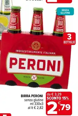 Iperal Birra Peroni senza glutine offerta