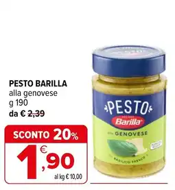 Iperal Pesto Barilla alla genovese offerta
