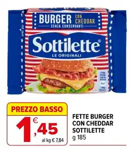 Iperal Fette burger con cheddar Sottilette offerta