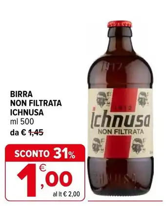 Birra non filtrata Ichnusa