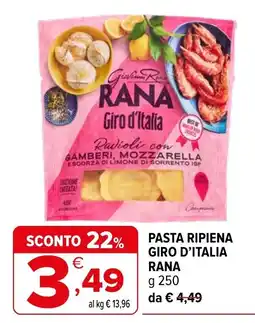 Iperal Pasta ripiena Giro d'Italia Rana offerta