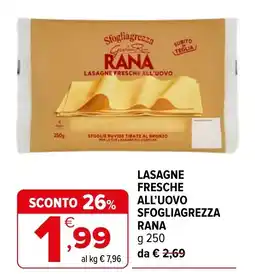 Iperal Lasagne fresche all'uovo sfogliagrezza Rana offerta