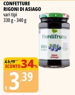 Tigros Fiordifrutta Rigoni di Asiago offerta