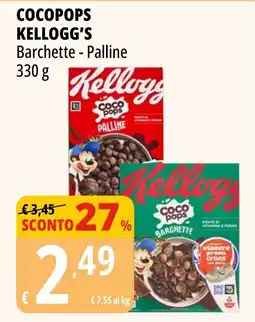 Tigros Coco Pops Kellogg's Barchette - Palline offerta
