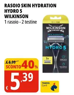 Tigros Rasoio Skin Hydration Hydro 5 Wilkinson offerta