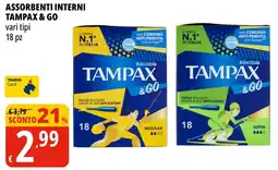 Tigros Assorbenti interni Tampax & Go offerta