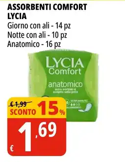 Tigros Assorbenti comfort Lycia offerta