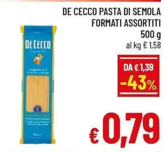 De Cecco pasta di semola formati assortiti