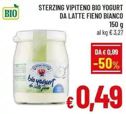 A&O Sterzing Vipiteno bio yogurt da latte fieno bianco offerta