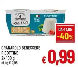 A&O Granarolo Benessere Ricottine offerta
