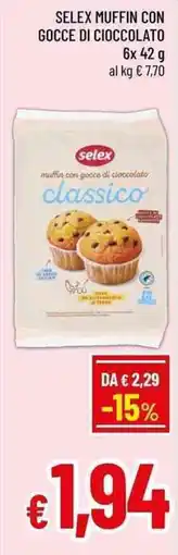 A&O Selex muffin con gocce di cioccolato classico offerta