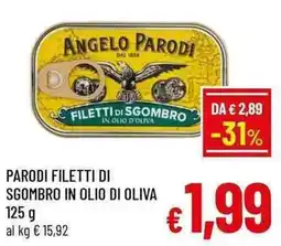A&O Angelo Parodi filetti di sgombro in olio d'oliva offerta
