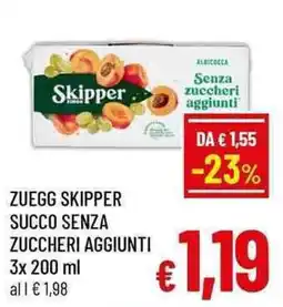 A&O Zuegg Skipper succo senza zuccheri aggiunti offerta