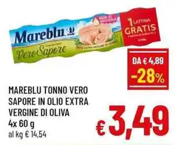 A&O Mareblu tonno vero sapore in olio extra vergine di oliva offerta