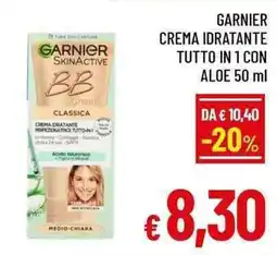 A&O Garnier crema idratante tutto in 1 con aloe offerta