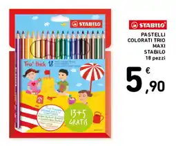 Spazio Conad Pastelli colorati trio maxi Stabilo offerta