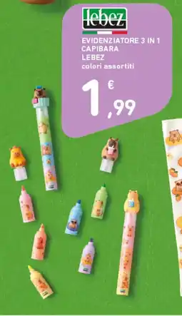 Spazio Conad Evidenziatore 3 in 1 Capibara Lebez offerta