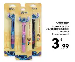 Spazio Conad Penna a sfera multicolore Stitch CoolPack offerta