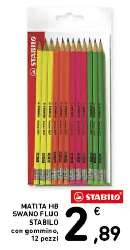 Spazio Conad Matita HB Swano Fluo Stabilo offerta