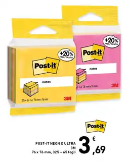 Spazio Conad Post-it Neon o Ultra offerta