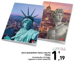 Spazio Conad Maxi quaderno take a selfie Pigna offerta