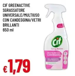 Famila Cif Greenactive sgrassatore universale/multiuso con candeggina/vetri brillanti offerta