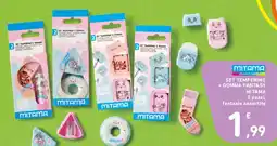 Spazio Conad Set temperino + gomma fantasia Mitama offerta