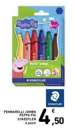 Spazio Conad Pennarelli jumbo Peppa Pig Staedtler offerta