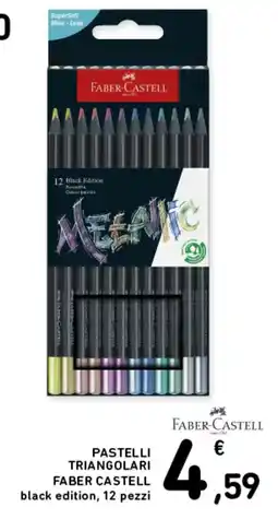 Spazio Conad Pastelli triangolari Faber Castell black edition offerta