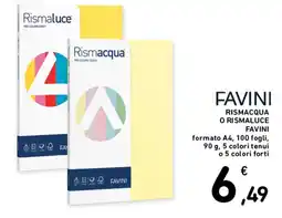 Spazio Conad Rismacqua o Rismaluce Favini offerta