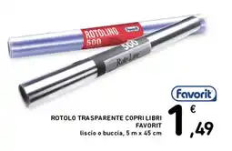 Spazio Conad Rotolo trasparente copri libri Favorit offerta