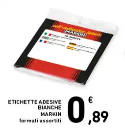Spazio Conad Etichette adesive bianche Markin offerta