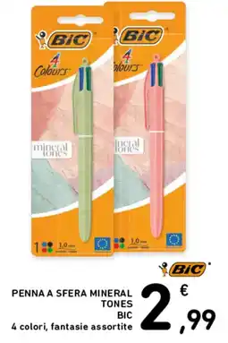 Spazio Conad Penna a sfera mineral tones Bic offerta