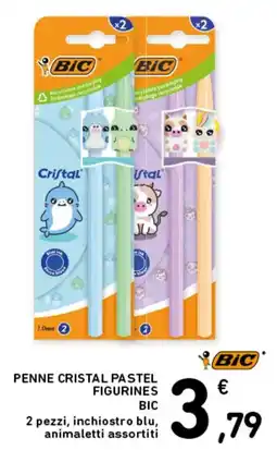 Spazio Conad Penne cristal pastel figurines Bic offerta